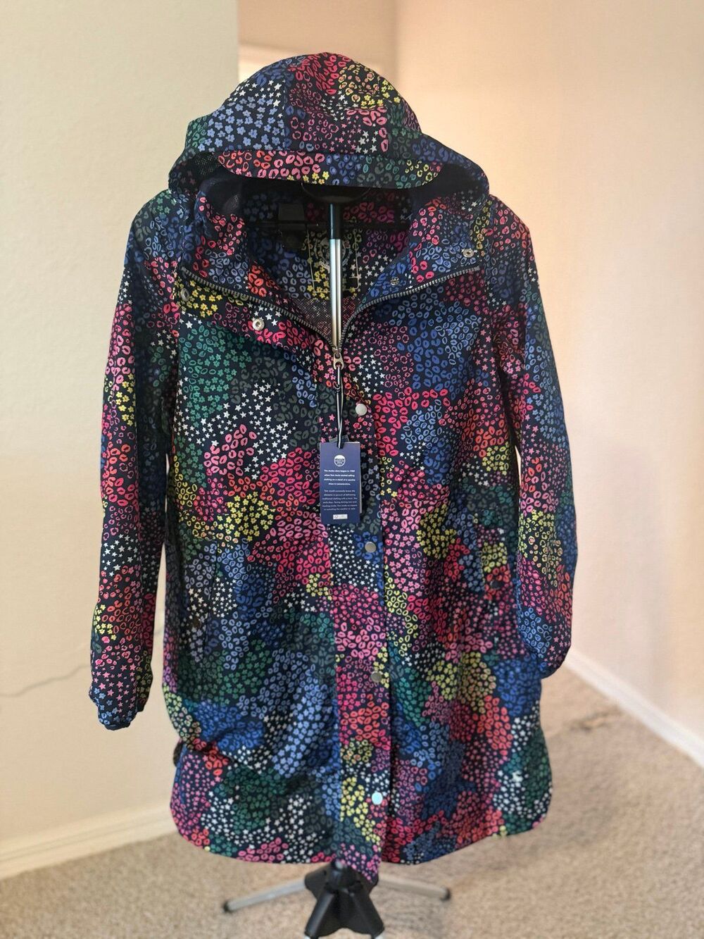 Joules Waybridge Raincoat in Party Leopard Print Women’s Size 6 NWT! - Picture 2 of 12